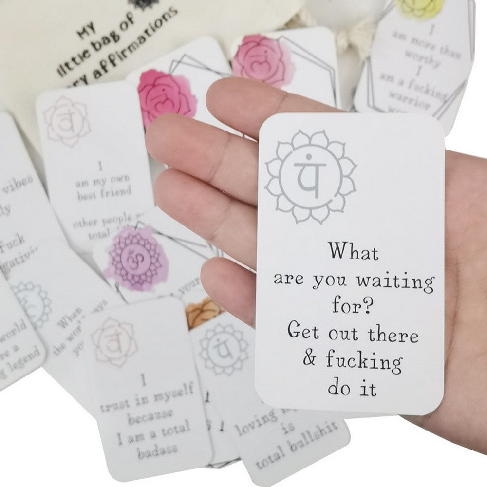 16pcs Funny Affirmation Card Gift Sweary Positive Affirmation Cards Motivational Phrase