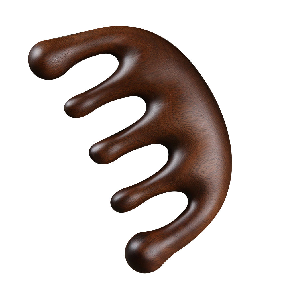 Natural Sandalwood Comb Wide Teeth Comb Hair Comb Scalp Meridians Massage Comb Head Massage Tool