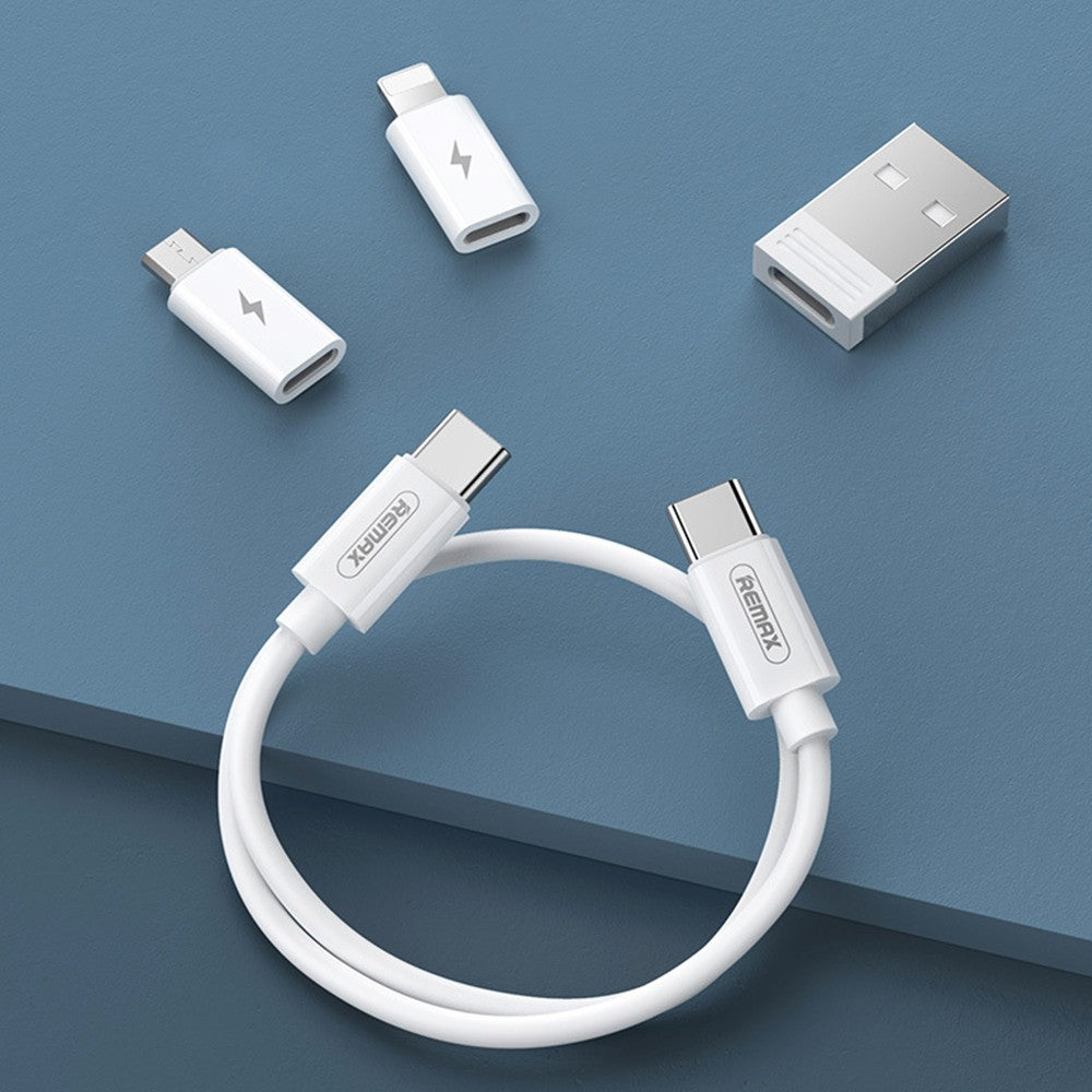 Mini Digital Gadgets Storage Box Universal Smart Data Cable Adapter Combination Set Box for Outdoor Travel White