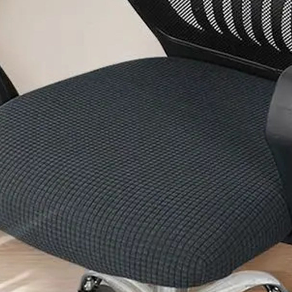 Rotating Seat Slipcover Covers Stretch Computer Desk Task Seat Covers Office Chair Cover -Old gray