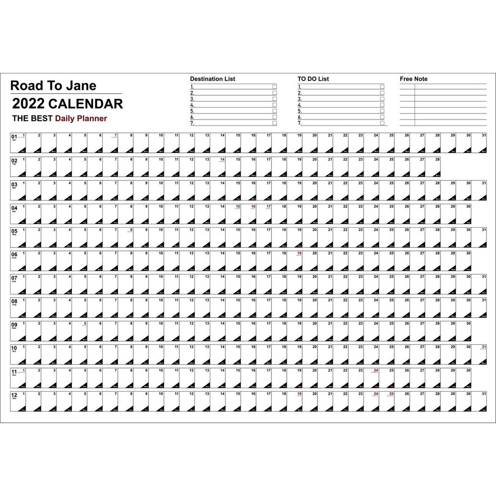 2Pcs/4Pcs 2022 Wall Calendar Year Planner Poster