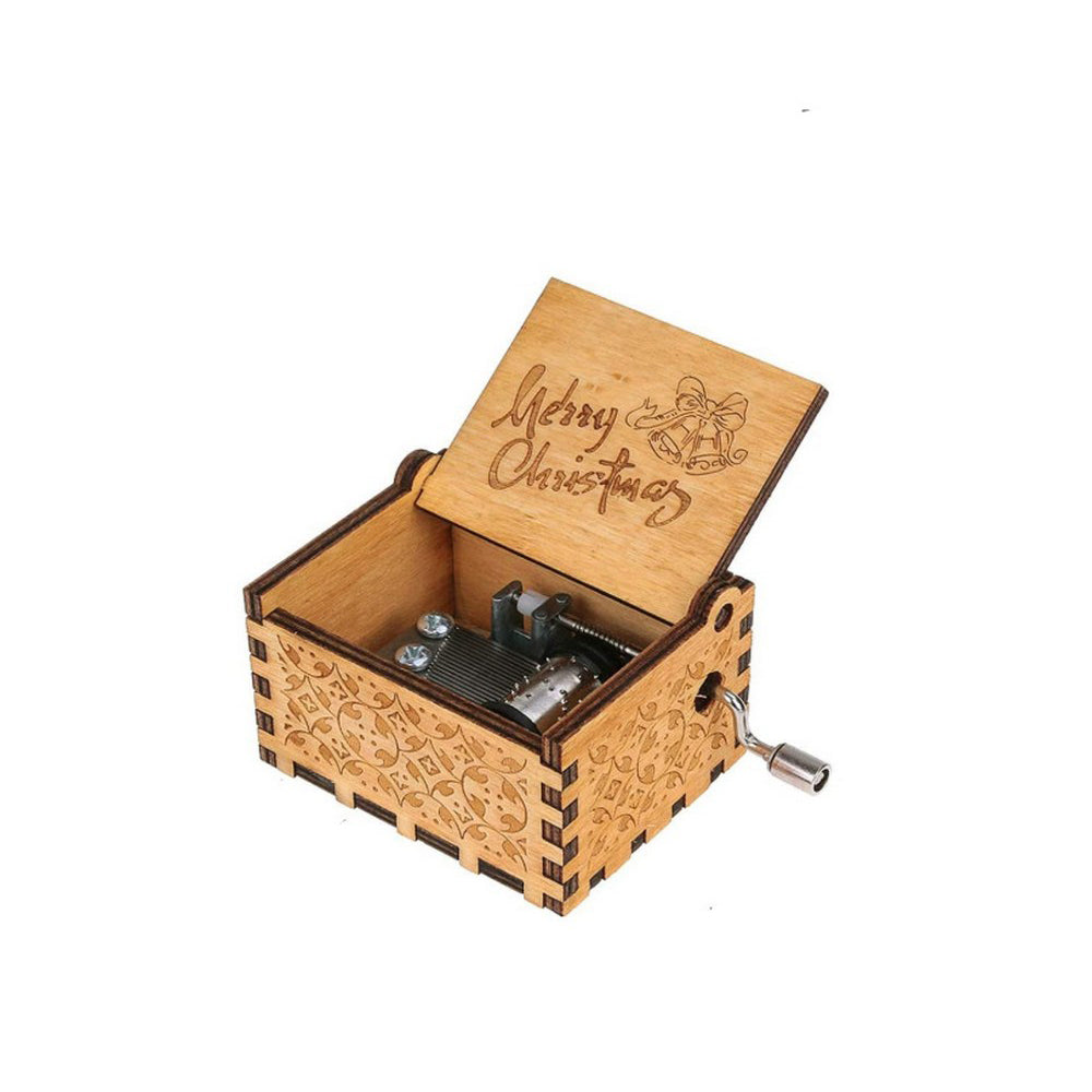 Wooden Hand Crank Music Box