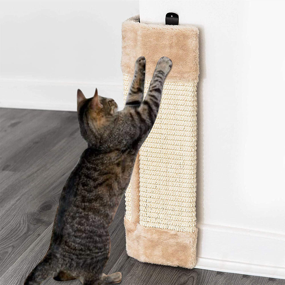 Wall Mounted Scratching Post Cat Scratching Mat Scratcher Pad Board Natural Sisal Pet Cat Toys Sofa Protector