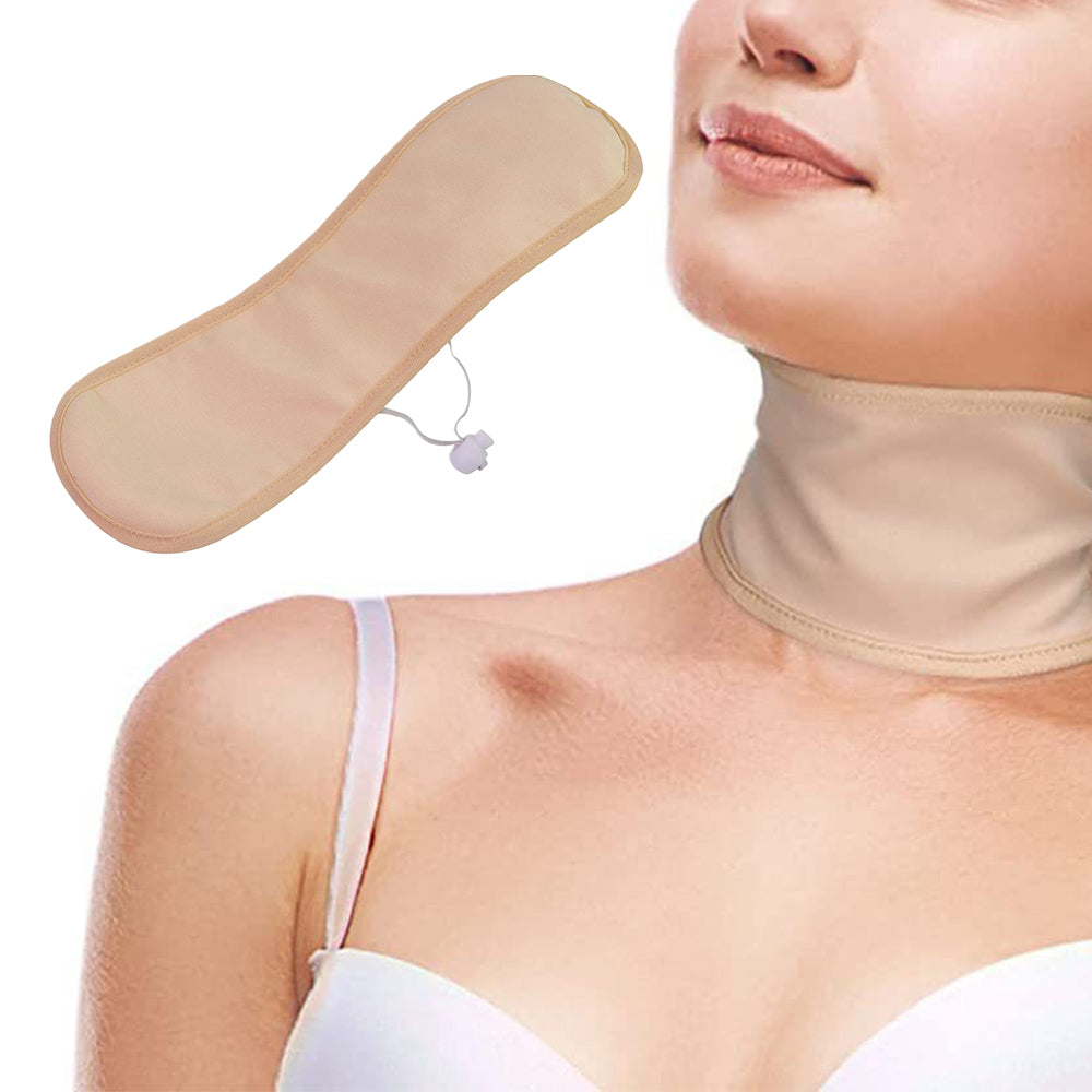2pcs Castor Oil Neck Pack Reusable Castor Oil Compress Wrap with Flexible Buckle -Khaki and tool