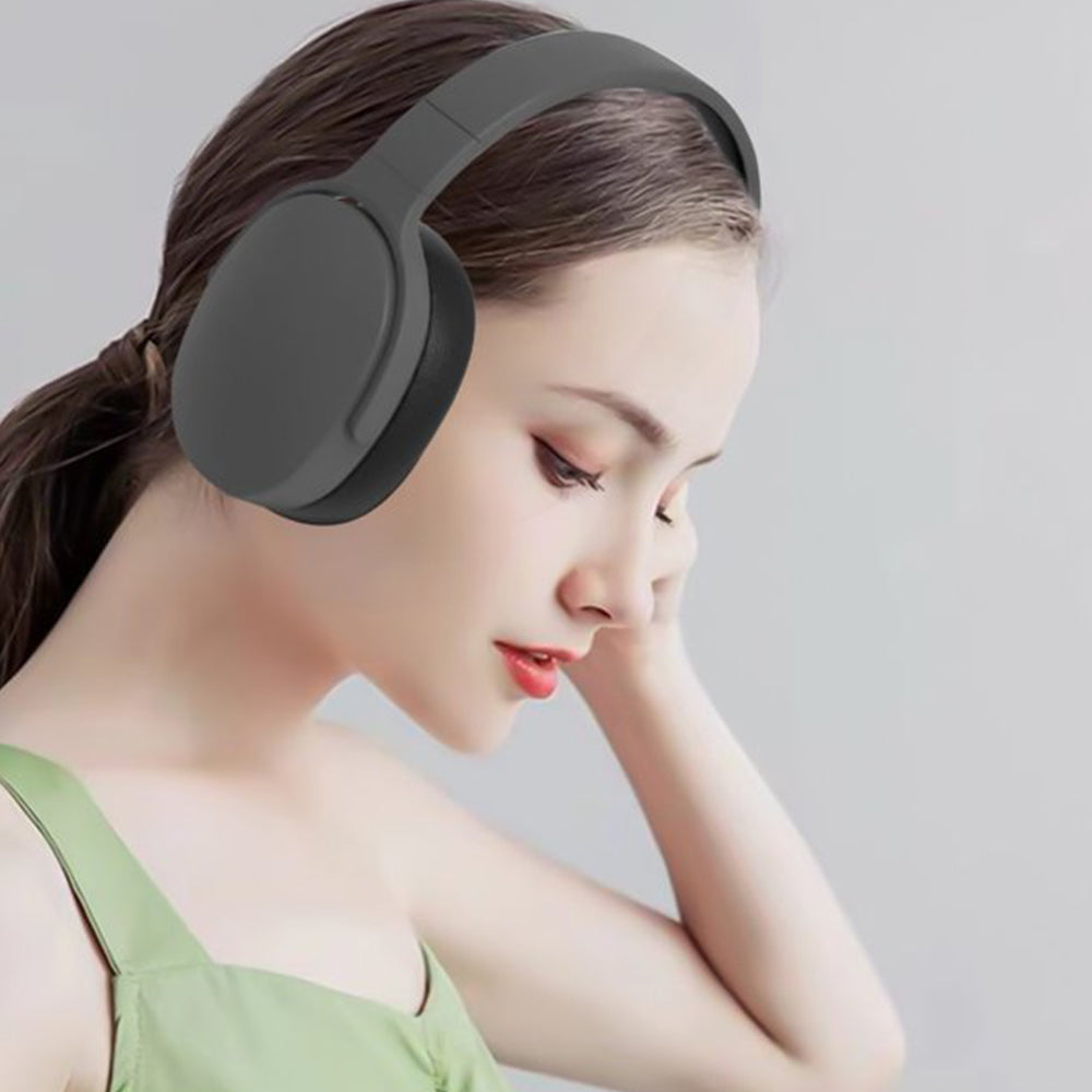 Gaming Headset Wireless Headset P2961 Foldable Wireless Bluetooth Stereo Over Ear Headphone -Black