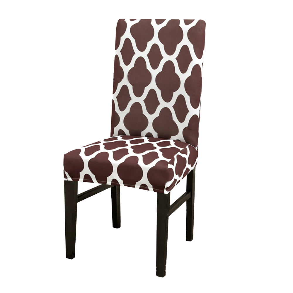 Chair Cover 4Pcs Elastic Dining Chair Protective Covers Stretch Chair Covers Slipcovers for Home Use-Coffee