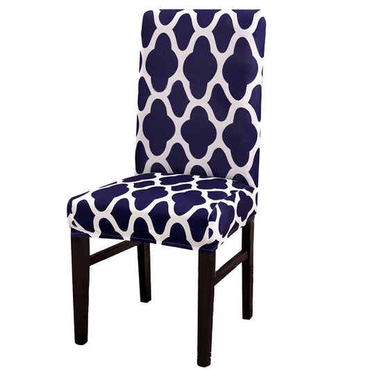 Chair Cover Elastic Dining Chair Protective Covers Stretch Chair Covers Slipcovers for Home Use-Navy Blue