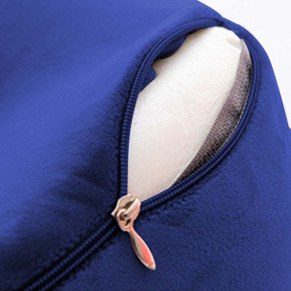 Travel Neck Pillow for Airplane Memory Foam Sleeping Pillow with Eyemask and Earplugs -Blue