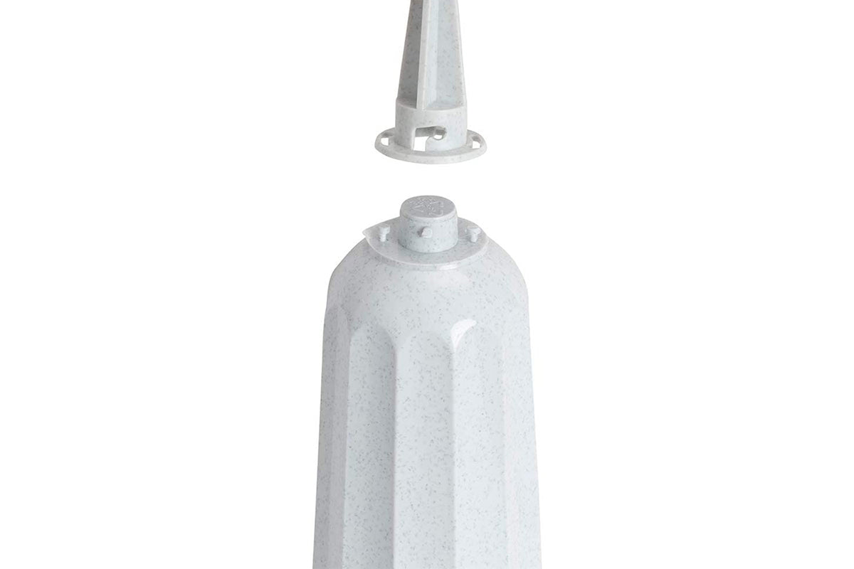 4Pcs Grave Ground Stake Vase Cemetery Memorial Vase with Spikes Resin Cones Flowers Holder-Grey