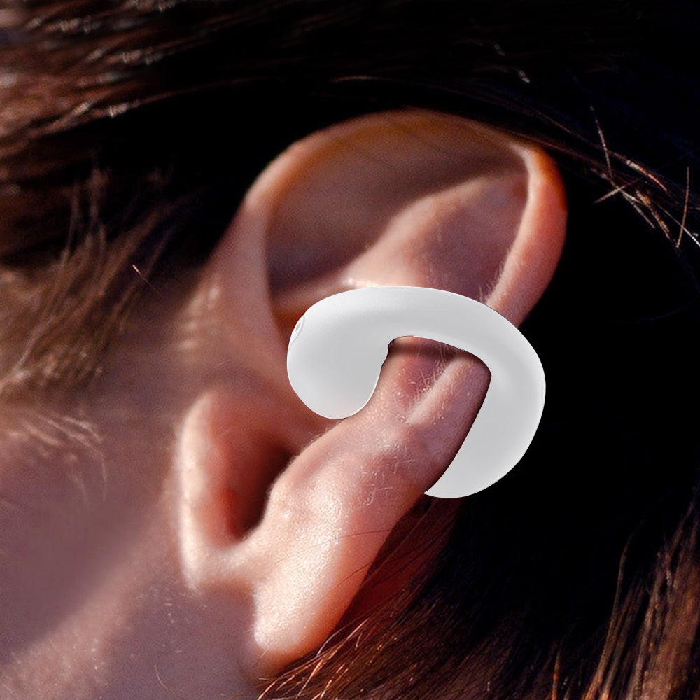 Wireless Headphones Wireless Earbuds Wireless Bluetooth Headphones Ear Clip Bone Conduction Earphones Sports Earbuds -White