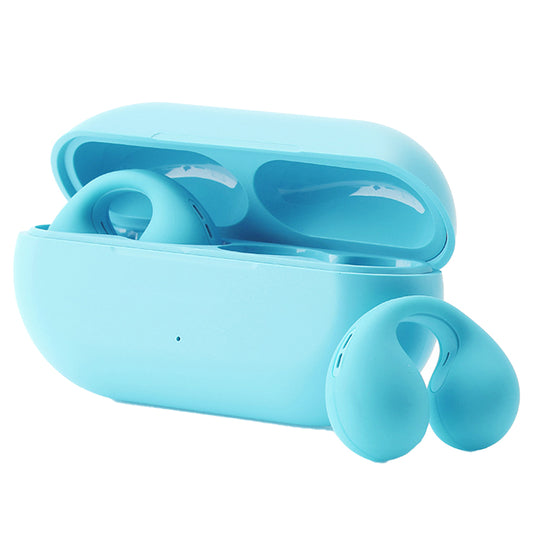 Wireless Headphones Wireless Earbuds Wireless Bluetooth Headphones Ear Clip Bone Conduction Earphones Sports Earbuds -Blue