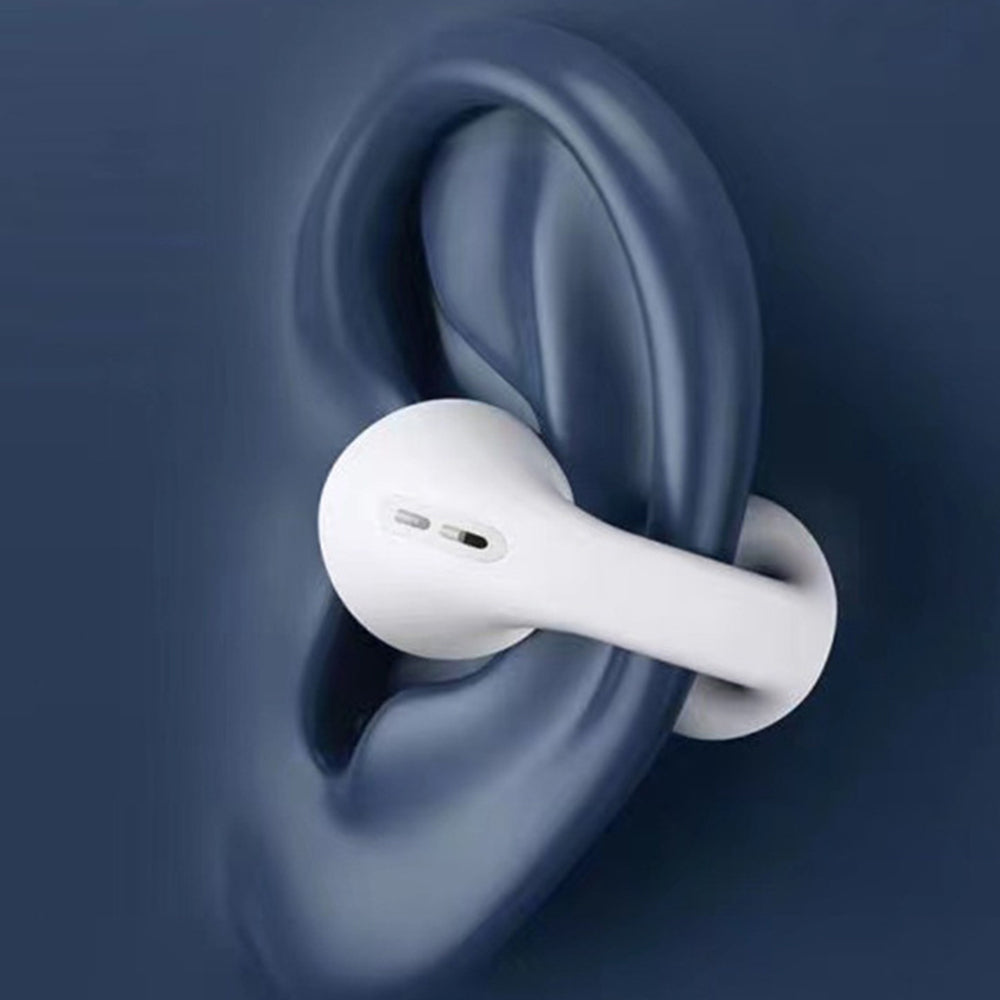 Wireless Headphones Wireless Earbuds Wireless Bluetooth Headphones Ear Clip Bone Conduction Earphones Sports Earbuds -White