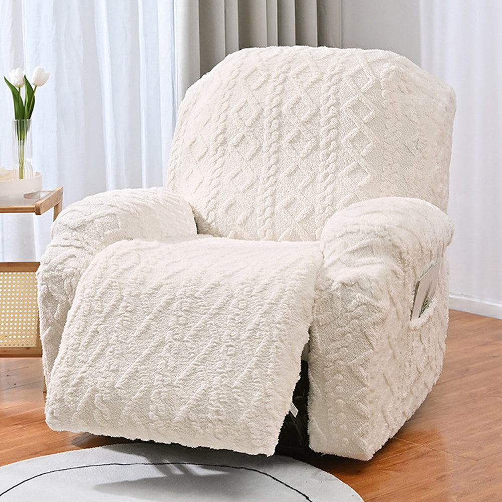 Stretch Recliner Chair Covers Sofa Slipcover Chair Spandex Soft Recliner Slipcover Furniture Protector -Beige