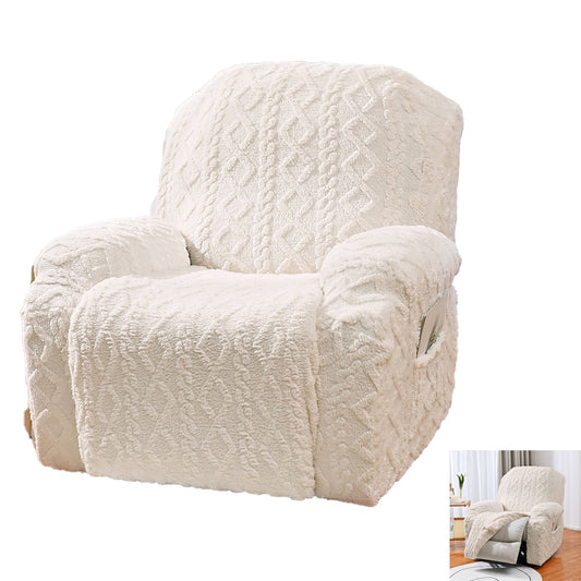 Stretch Recliner Chair Covers Sofa Slipcover Chair Spandex Soft Recliner Slipcover Furniture Protector -Beige