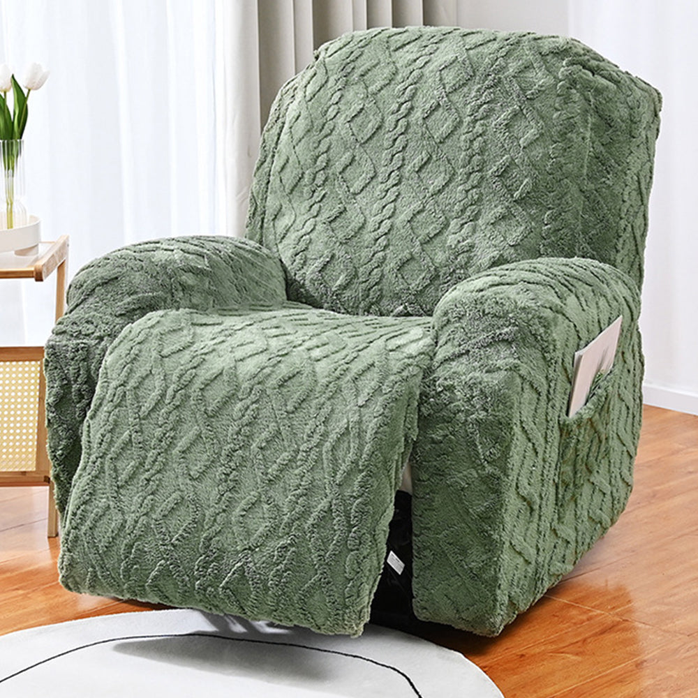 Stretch Recliner Chair Covers Sofa Slipcover Chair Spandex Soft Recliner Slipcover Furniture Protector -Green