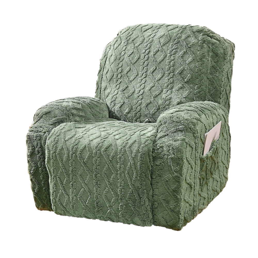 Stretch Recliner Chair Covers Sofa Slipcover Chair Spandex Soft Recliner Slipcover Furniture Protector -Green