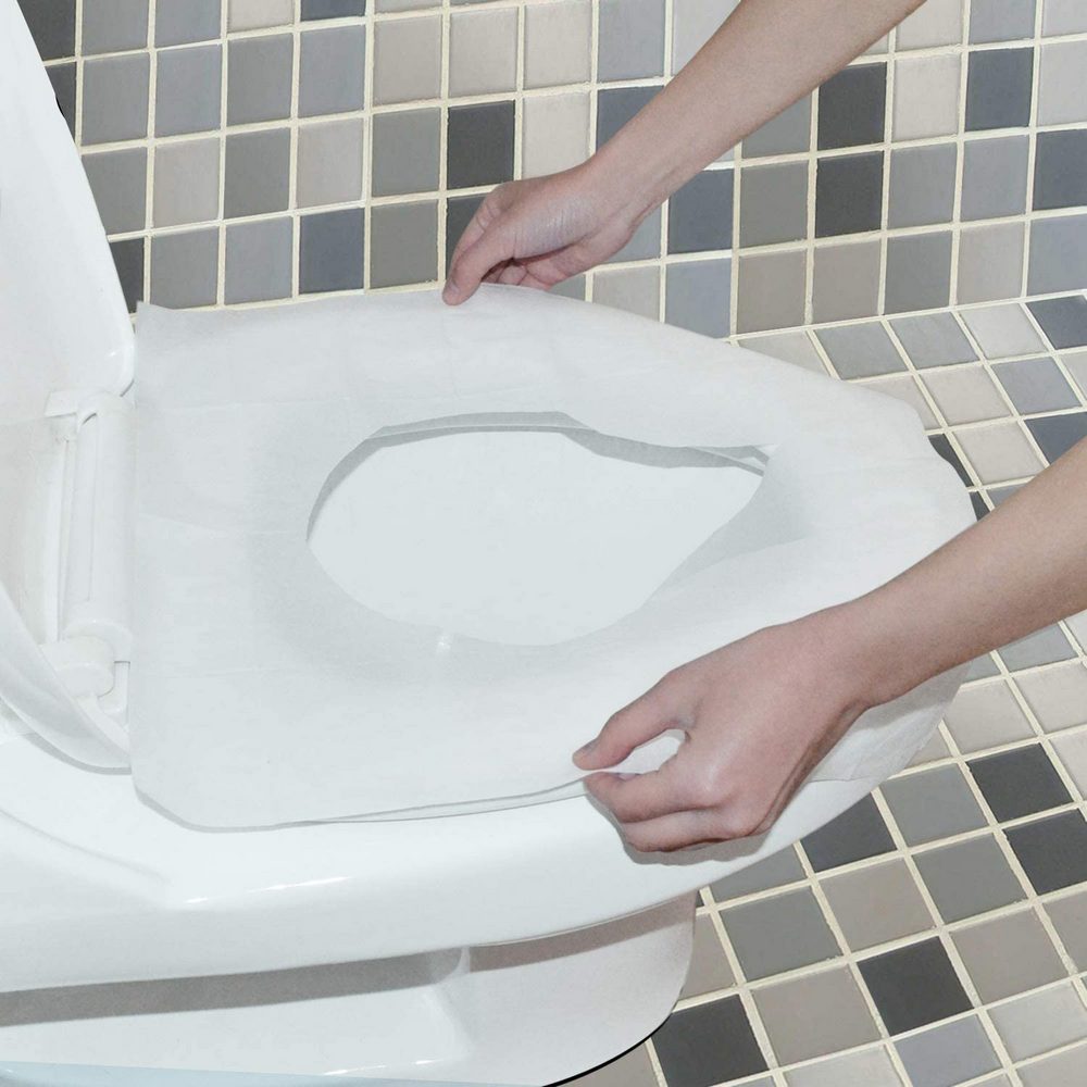 10 Pieces/Pack Portable Disposable Paper Toilet Seat Cover Biodegradable Sanitary Flushable