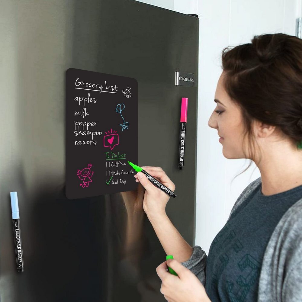 Fridge Sticker Magnetic Black Dry Erase Board Chalkboard Sticker 3pcs