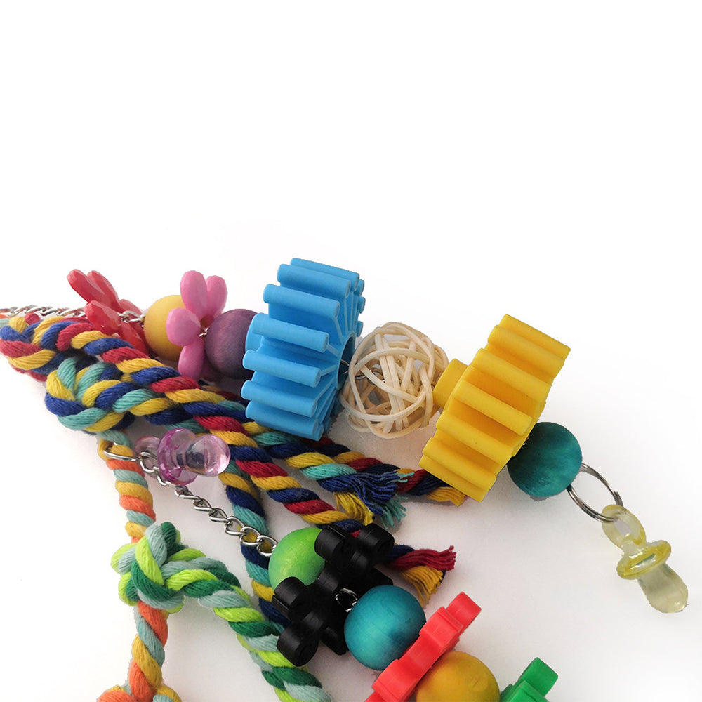 Bird Swing Chewing Toys Parrot Cotton Rope Ring