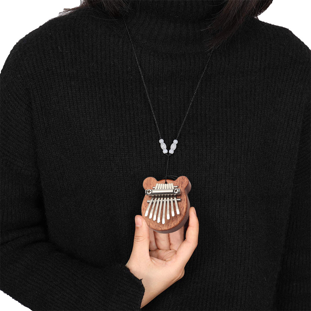 Mini Kalimba Thumb Piano Portable 8 Key Finger Keyboard Musical Instrument Pendant-Style 2