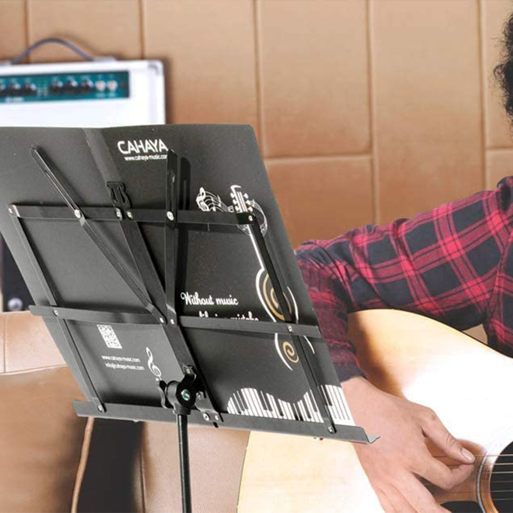 Adjustable Music Stand Folding Tripod Holder with Storage Bag