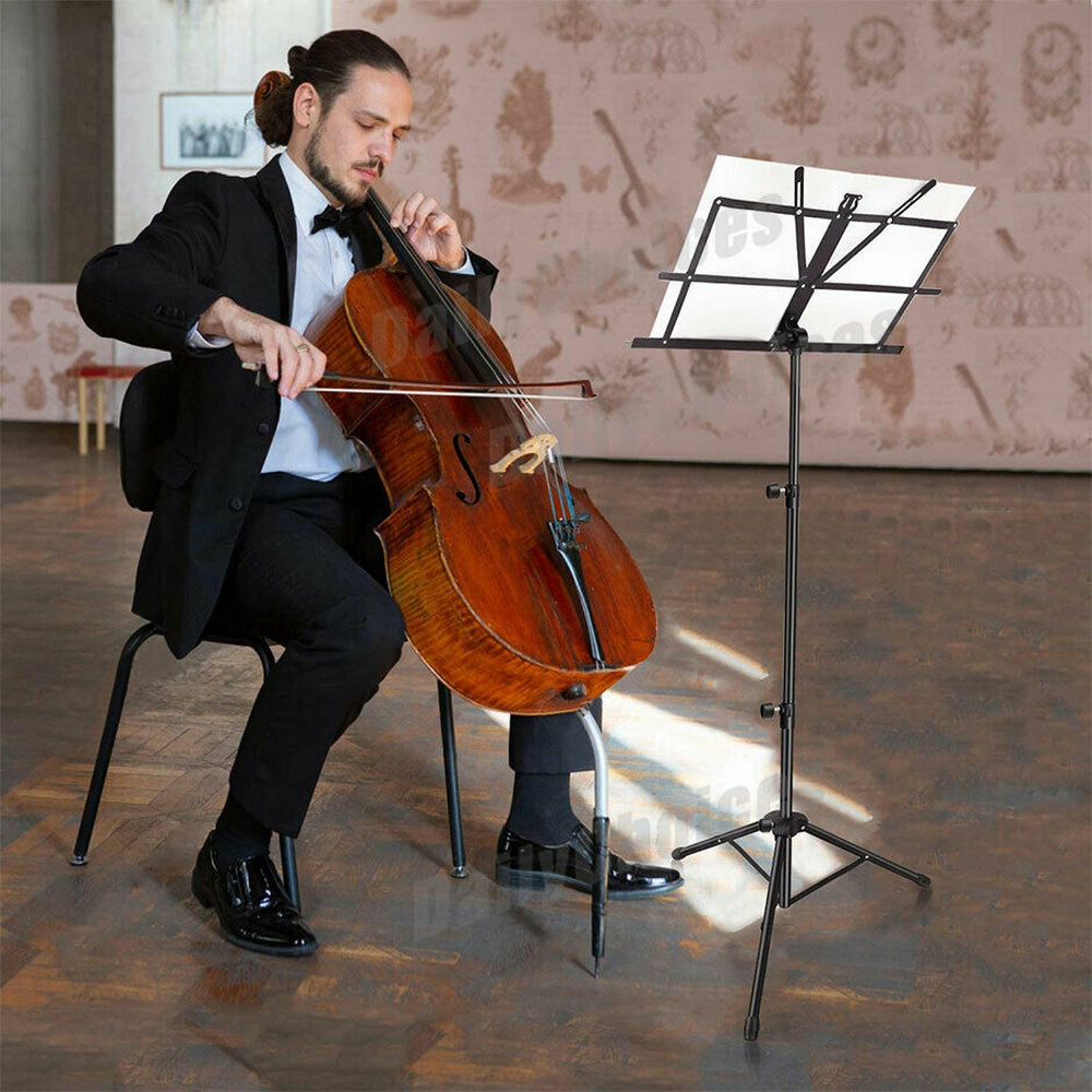 Adjustable Music Stand Folding Tripod Holder with Storage Bag