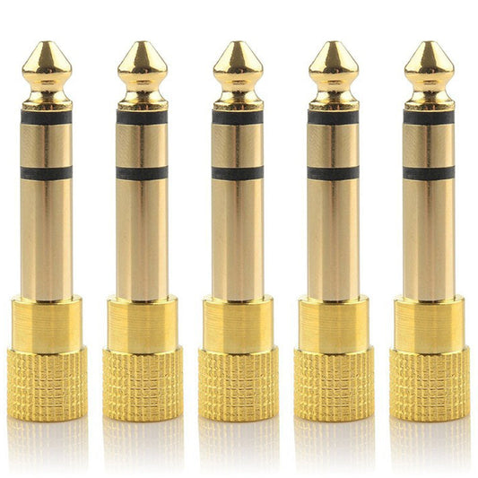 6.35mm Male to 3.5mm Female Stereo Audio Adapter Gold Plated