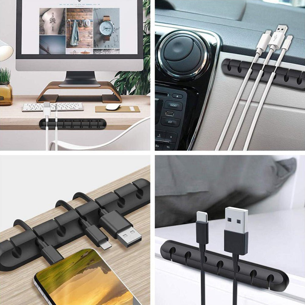 Multi Slots Self Adhesive Cable Holder Cord Clip Cable Management Solution Wire Organizer