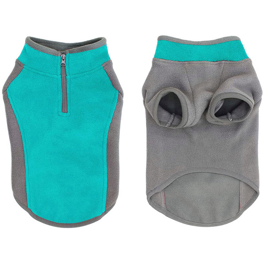 Fleece Dog Vest Jacket Pullover Dog Sweaters Pet Fleece Clothes Cyan XL