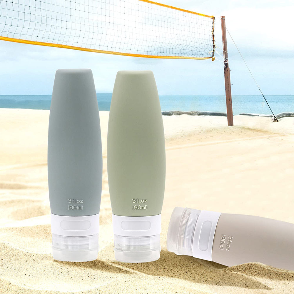 Silicone Empty Bottle Travel Cosmetic Container Squeezable Lotion Shampoo