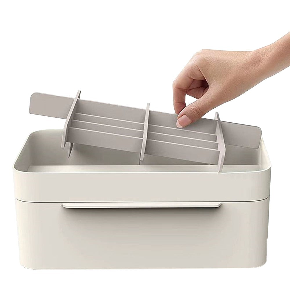 Large Cosmetic Organizer with Drawer and Removable Mirror