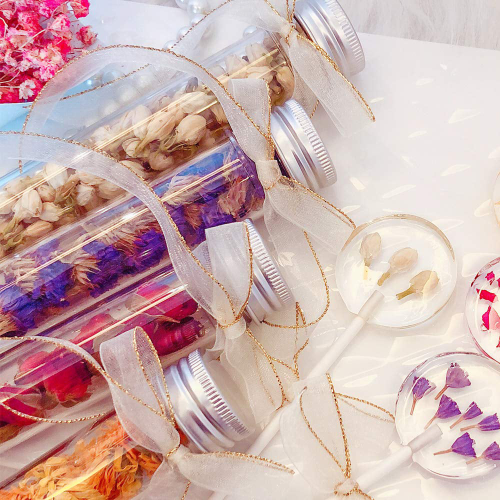 10Pcs Empty Sample Glass Bottles Test Tube Jelly Candy Bottles Wishing Bottles