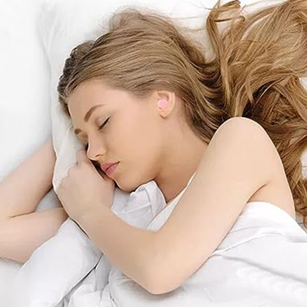 120pcs Soft Foam Ear Plugs Travel Reusable Sleeping Earplug for Noise Reduction Pink