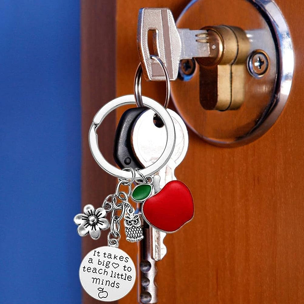 6Pcs Teacher Appreciation Keychain Teacher Key Chain Gifts TeachersDay Gift Teacher Birthday Gift