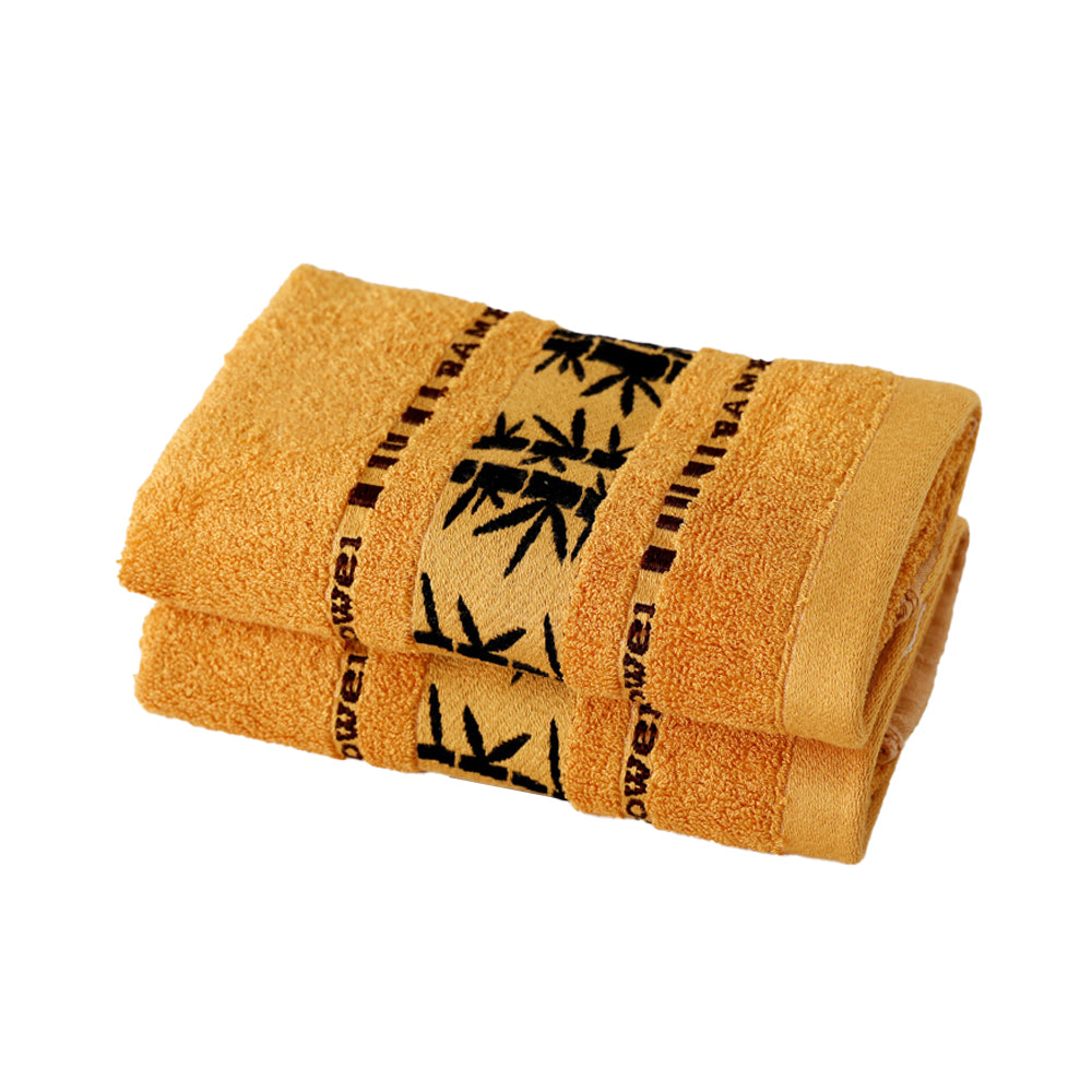 Absorbent Towels Soft Bamboo Fiber Towel for Bathroom Kitchen Baby Wash Hand Bath Towel -Orange