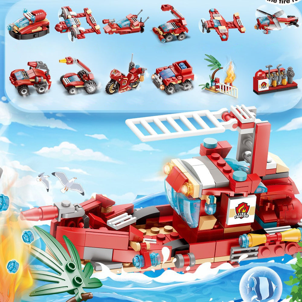 24pcs Christmas Advent Calendar DIY Aquatic Creatures Building Blocks Toy Christmas Countdown Calendar Xmas Blind Box Style 2