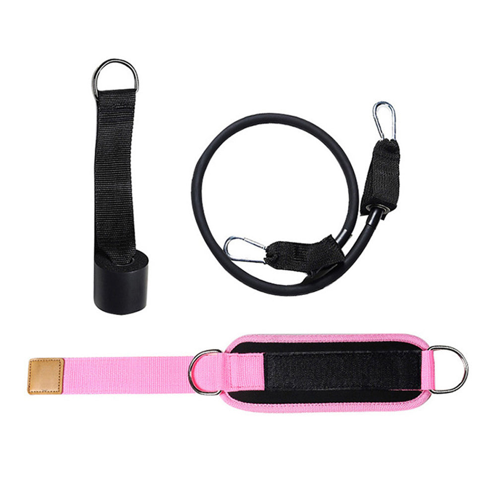 3Pcs Ankle Resistance Band Set Leg Training Resistance Band Fitness Training Equipment Pink