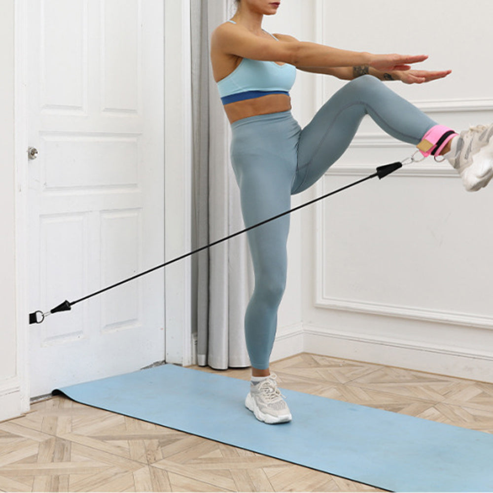3Pcs Ankle Resistance Band Set Leg Training Resistance Band Fitness Training Equipment Pink