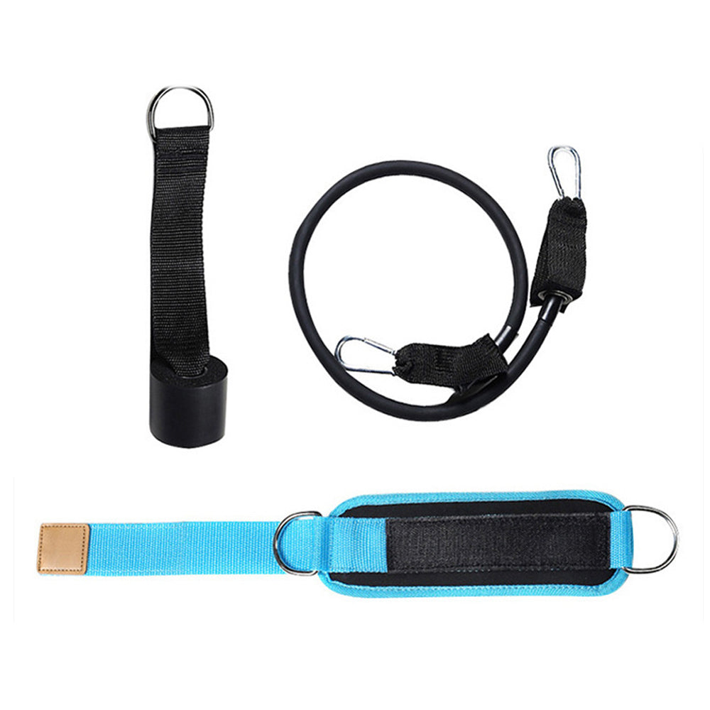 3Pcs Ankle Resistance Band Set Leg Training Resistance Band Fitness Training Equipment Blue