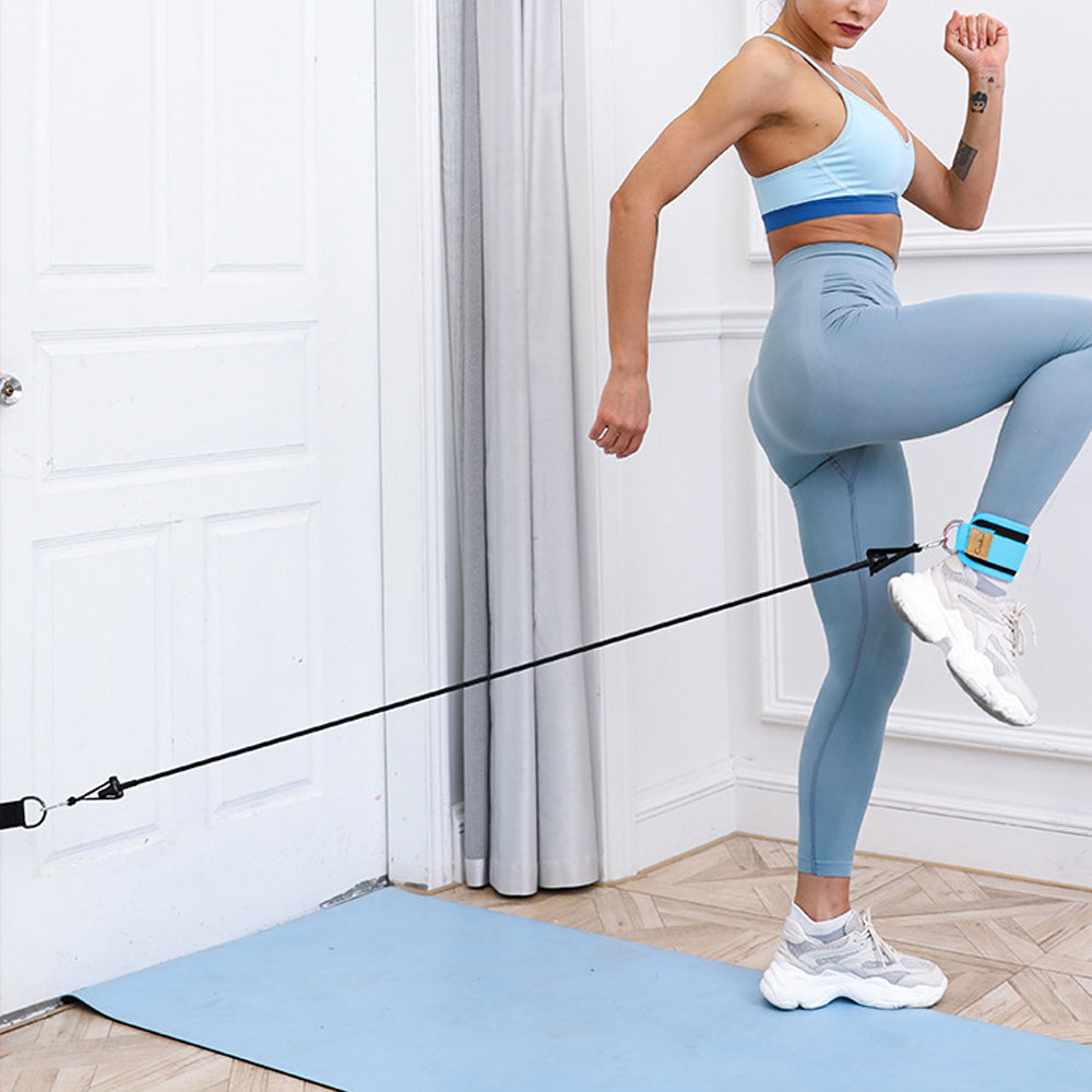 3Pcs Ankle Resistance Band Set Leg Training Resistance Band Fitness Training Equipment Blue