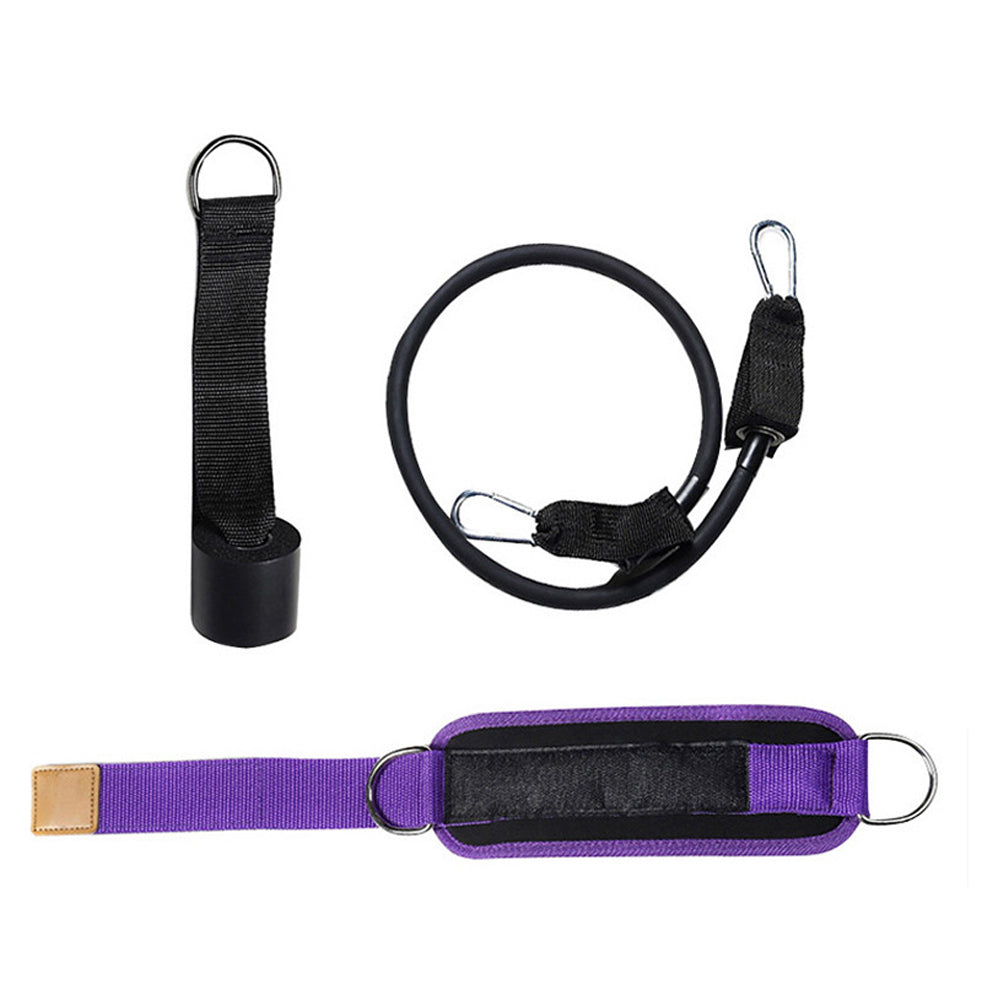 3Pcs Ankle Resistance Band Set Leg Training Resistance Band Fitness Training Equipment Purple