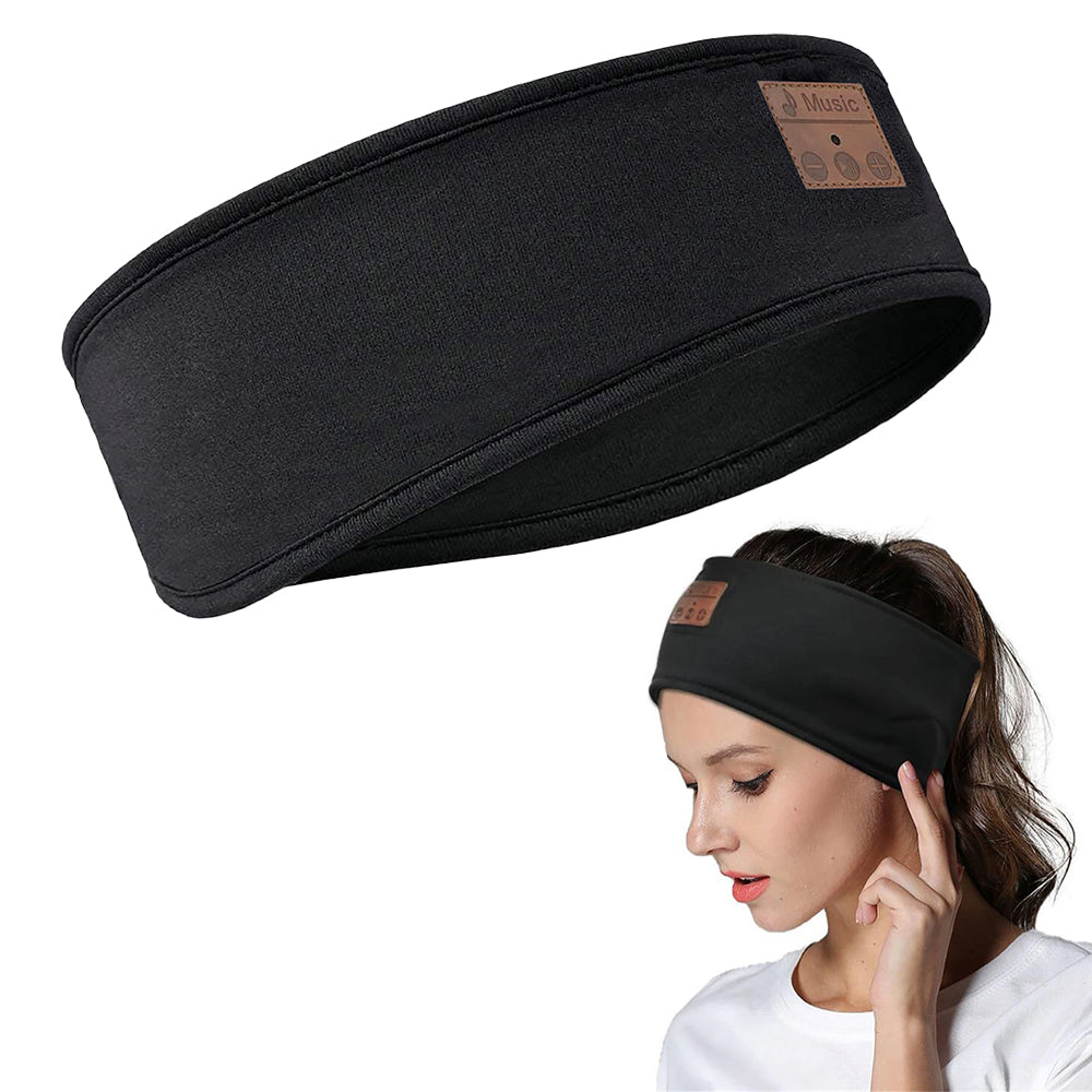 Sleep Headphones Breathable Bluetooth 5.2 Headband Wireless Sleeping Earbuds Earphones -Black