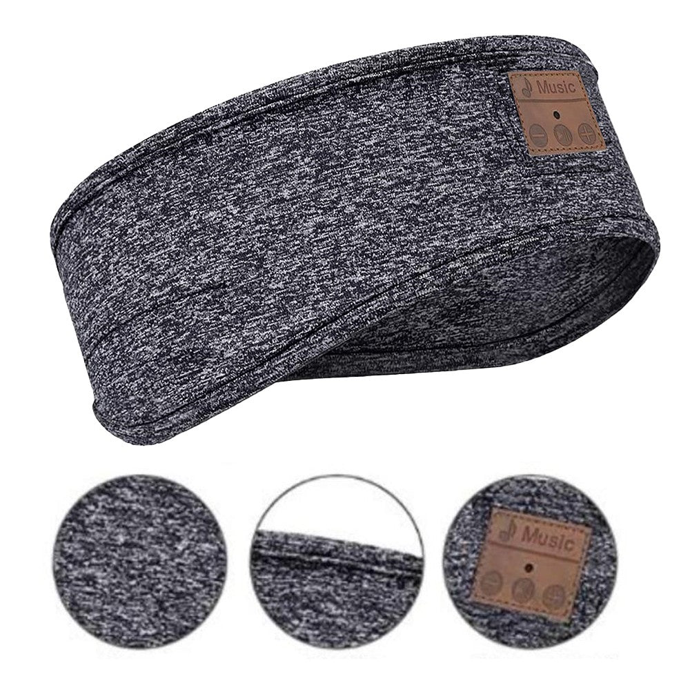 Sleep Headphones Breathable Bluetooth 5.2 Headband Wireless Sleeping Earbuds Earphones -Gray