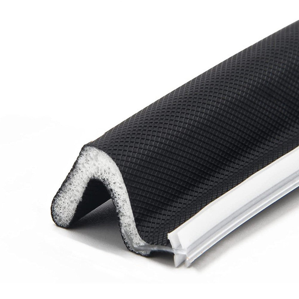 12M Door Sealing Strip V Shaped Door Windows Slot Weather Stripping Black