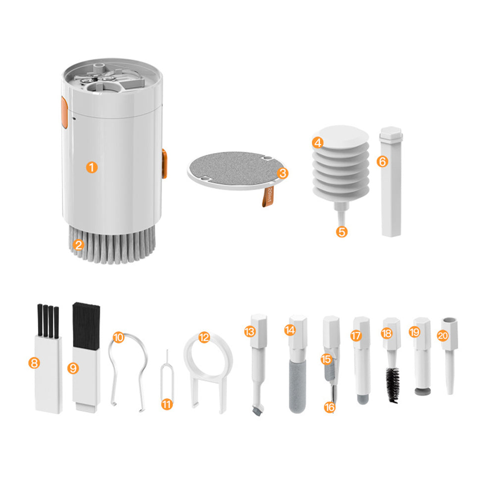 Set of 20Pcs Multi-Functional Computer Screen Cleaning Brush Tool Headphone Camera Keyboard Cleaning Kit