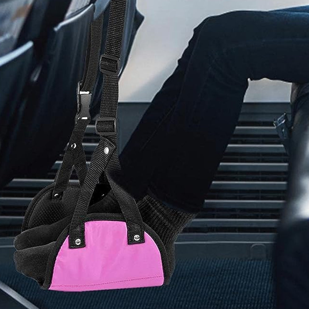 Travel Foot Rest Hammock Footrest Leg Pillow Memory Foam Cushion Hammock Rose Red