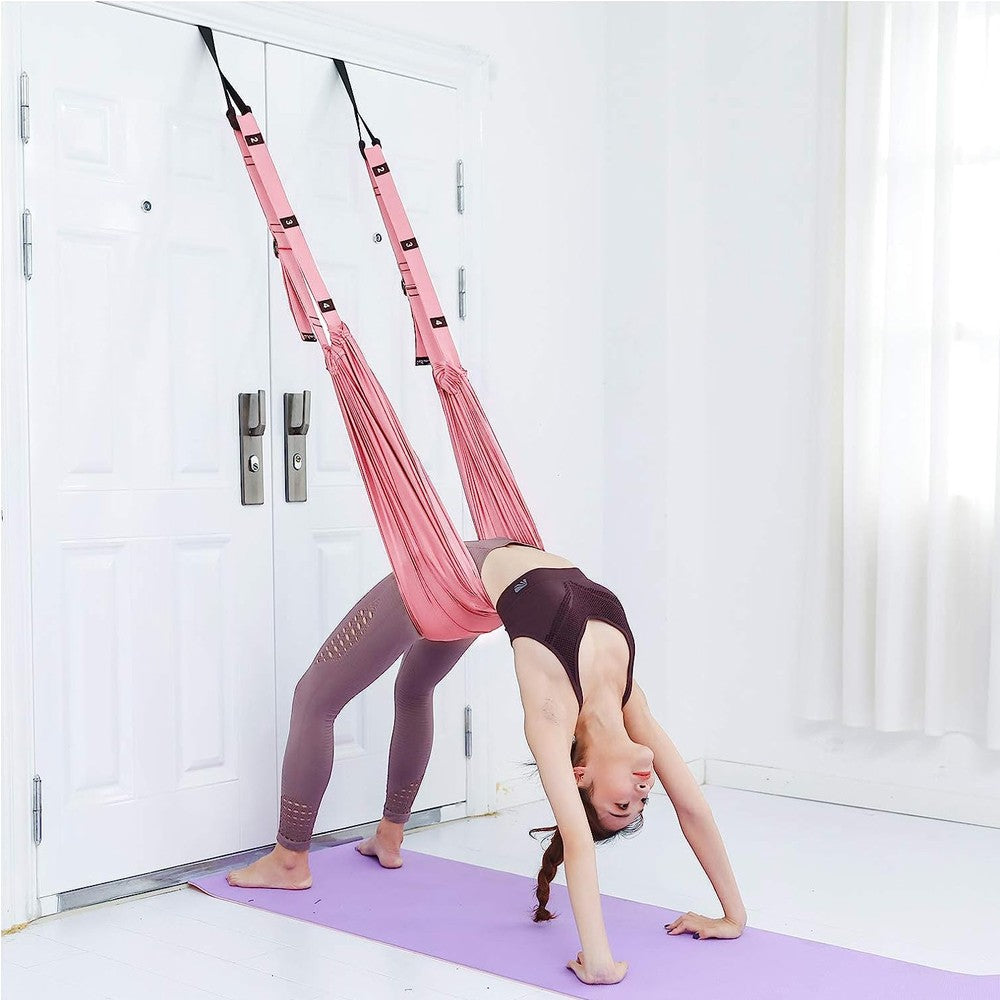 Stretching Exercise Strap Leg Stretcher Belt Flexibility Trainer for Dance Yoga Ballet Exercise Pink