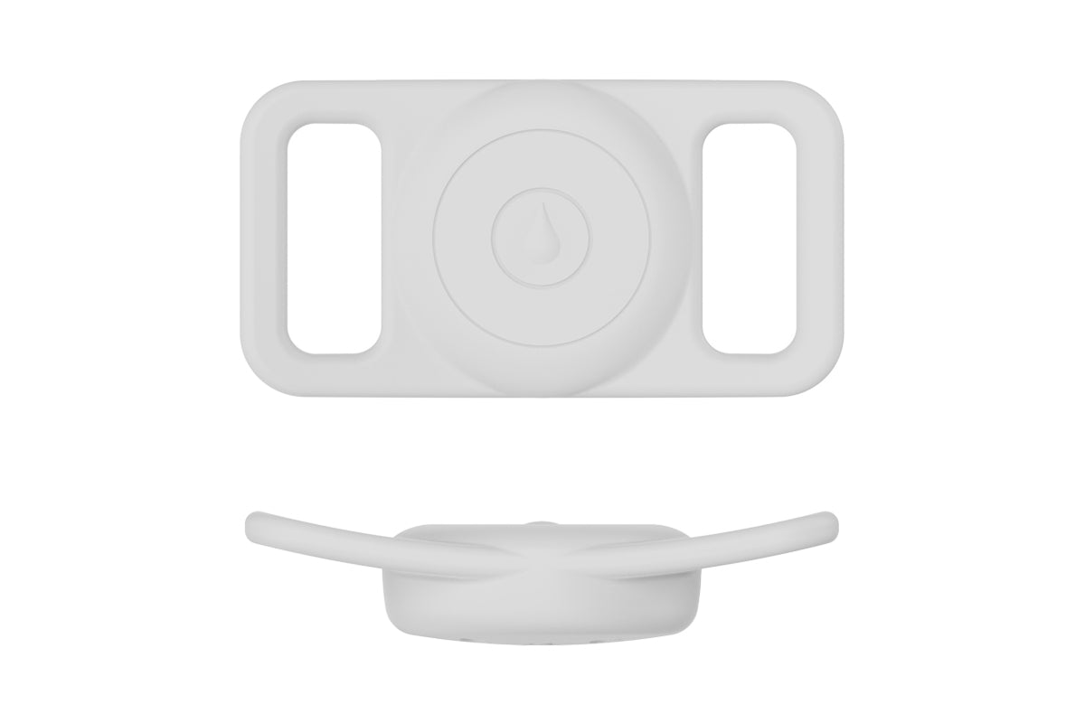 Water Resistant Airtag Dog Collar Holder Silicone Protective AirTag Cover-White