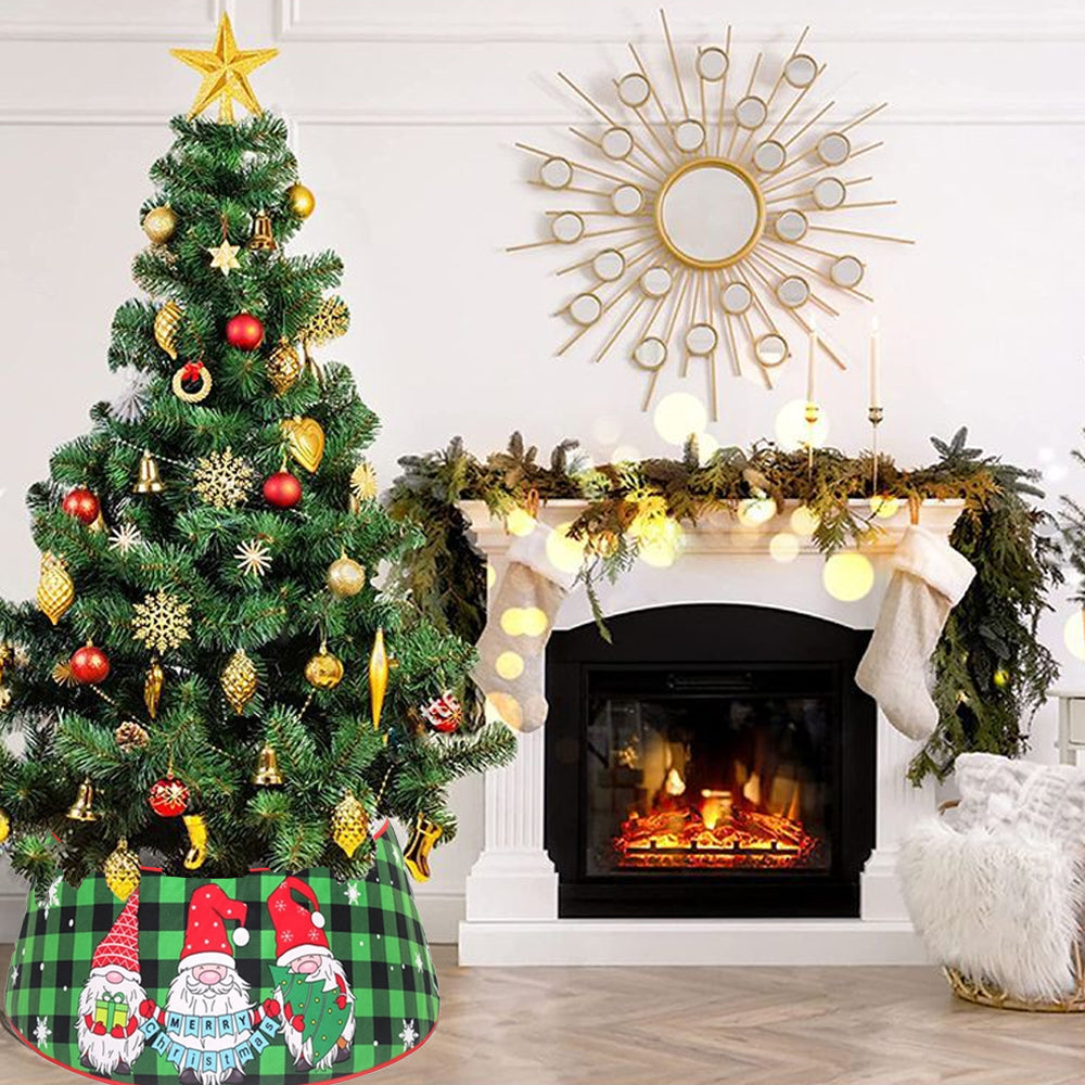 Christmas Tree Collar Xmas Tree Ring Round Christmas Tree Base Tree Skirts Style 3
