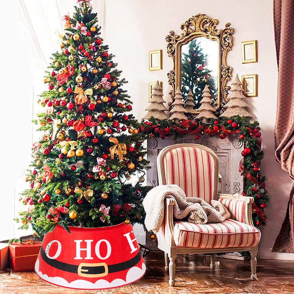 Christmas Tree Collar Xmas Tree Ring Round Christmas Tree Base Tree Skirts Style 1